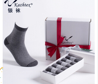 2015銀纖維專利防臭襪 2色6雙外貿原單男盒裝襪子 熱銷產品襪子